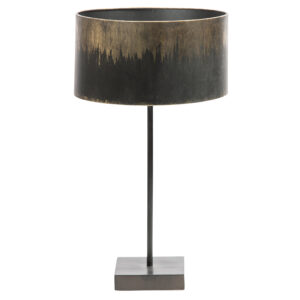 BEPUREHOME Blackout bordlampe - sort jern med antik messing finish