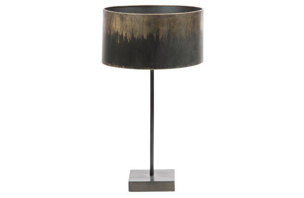 BEPUREHOME Blackout bordlampe - sort jern med antik messing finish