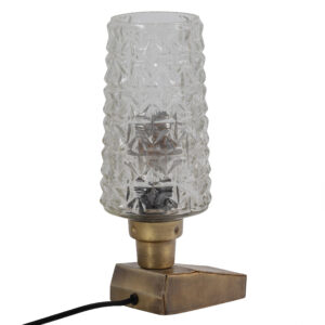 BEPUREHOME Charge bordlampe - klar glas og antik messing metal