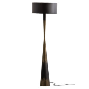 BEPUREHOME Collection gulvlampe - antik messing og sort jern (H:151)