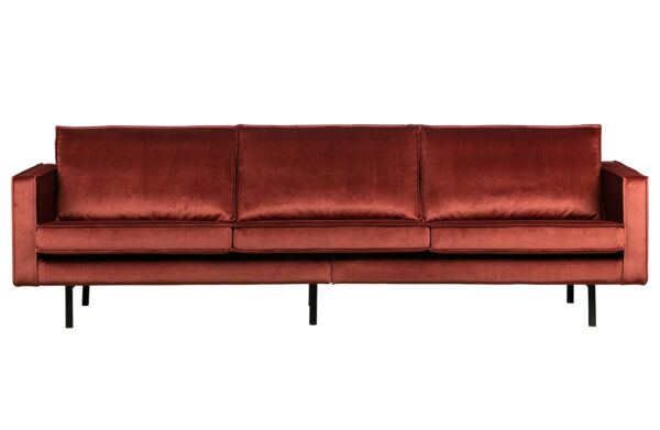 BEPUREHOME Rodeo 3 pers. sofa - kastanje fløjl