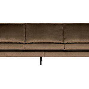 BEPUREHOME Rodeo 3 pers. sofa - taupe fløjl