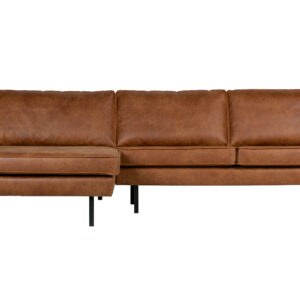 BEPUREHOME Rodeo sofa, m. venstre chaiselong - cognac stof