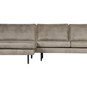 BEPUREHOME Rodeo sofa, m. venstre chaiselong - elefant grå/brun stof