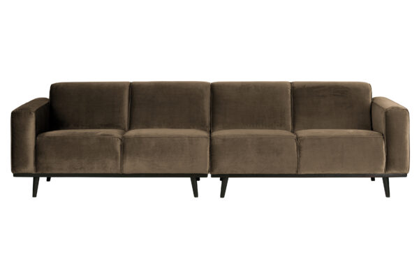 BEPUREHOME Statement 4 pers. sofa - taupe fløjl