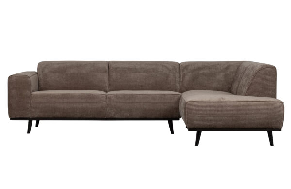 BEPUREHOME Statement hjørnesofa, højre - taupe jacquard vævet stof