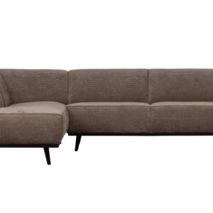 BEPUREHOME Statement hjørnesofa, venstre - taupe jacquard vævet stof