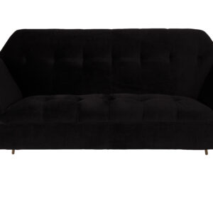 DUTCHBONE Kate 2 pers. sofa - sort fløjl stof og sort jern