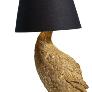 KARE DESIGN Animal Duck bordlampe - sort bomuld og guld polyresin