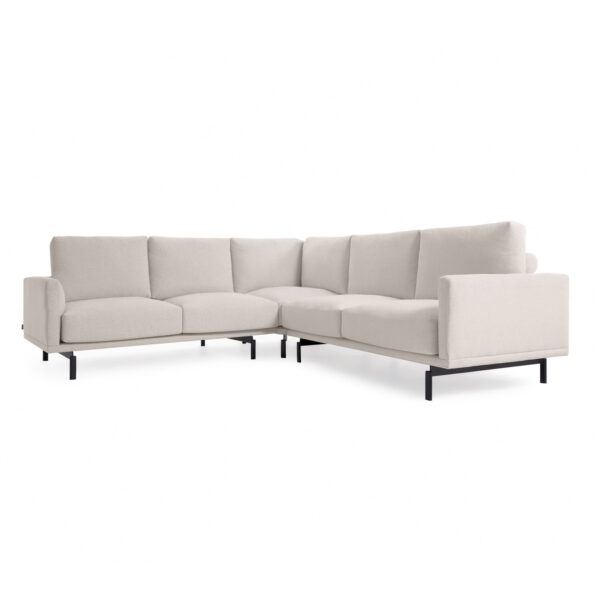 LAFORMA Galene hjørnesofa - beige genbrugsfibre og jern