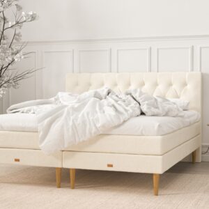 SÖVNN Luna Kontinentalseng - 140x200 - Lys beige