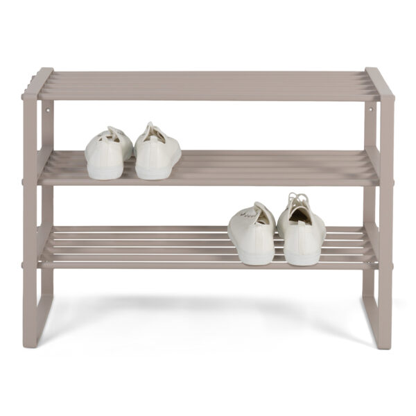 SPINDER DESIGN Rex skohylde, m. 3 hylder - silky taupe stål (70x29)