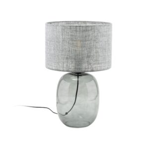 TK Melody bordlampe - grafit stof og grafit glas