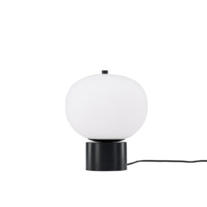 VENTURE DESIGN Cholet bordlampe - hvid glas og sort jern