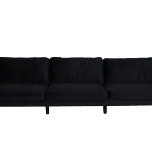 VENTURE DESIGN Zoom 3 pers. sofa - sort fløjl og sort stål