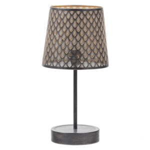 WOOOD EXCLUSIVE Kars bordlampe - antik messing og sort jern