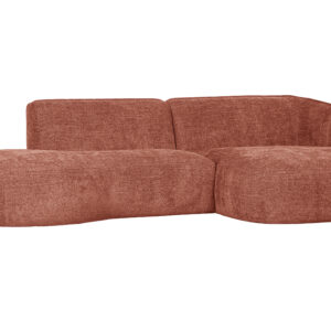 WOOOD EXCLUSIVE Polly sofa, m. højre chaiselong - lyserød polyester