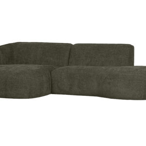 WOOOD EXCLUSIVE Polly sofa, m. venstre chaiselong - grøn polyester