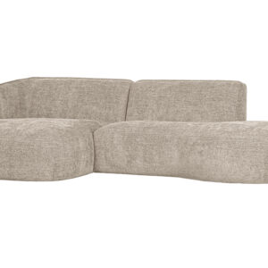 WOOOD EXCLUSIVE Polly sofa, m. venstre chaiselong - sand polyester