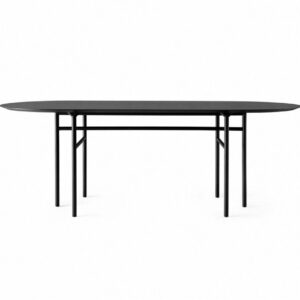 Audo Copenhagen - Snaregade Oval Dining Table - Spisebord - Black/Black Oak - L210 x D95 x H73 cm