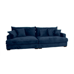 Chelsey Flydersofa | 3 personers sofa blå velour