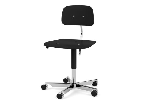 Montana - KEVI 2533 Office Chair - Kontorstol - Black / Polished Aluminium - W56 x L56 x SH38-51 cm