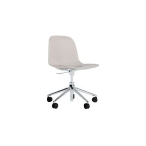 Normann Copenhagen - Form Chair Swivel 5W Gas Lift Alu - Kontorstol - Aluminium / Warm Grey - H73/86 x L72,5 x SH37/50 cm