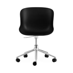 Normann Copenhagen - Hyg Stol Drejestel 5W Gaslift - Kontorstol - Sæde: Sort / Stel: Aluminium - L: 72,5 x D: 72,5 x H: 78/92 x SH: 38/52 cm