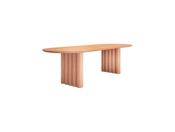 dk3 - Plush Table Oval - Spisebord - Oak - L240 x W100 x H72 cm - Tabletop 4 x Legs 15 cm