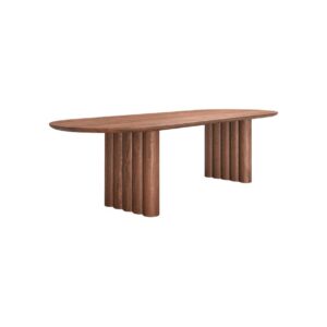 dk3 - Plush Table Oval - Spisebord - Smoked Oak - L300 x W100 x H72 cm - Tabletop 4 x Legs 15 cm