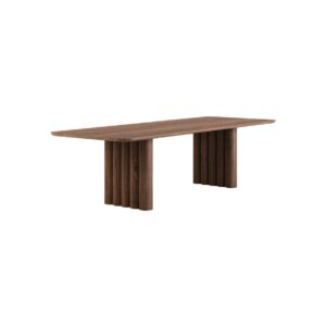 dk3 - Plush Table - Spisebord - Solid Wood Legs - L240 x W100 x H72 cm - Tabletop 4 x Legs 15 cm