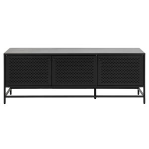 ACT NORDIC Newcastle skænk, m. 3 låger og 2 hylder - sort metal (160x40)