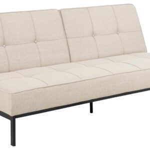 ACT NORDIC Perugia sovesofa - beige stof og sort stål