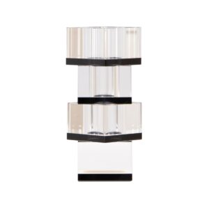 HOUSE OF SANDER Flora vase - klar og sort glas (7x7)