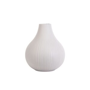 HOUSE OF SANDER Kera vase, rund - lysegrå ler (Ø16,5)