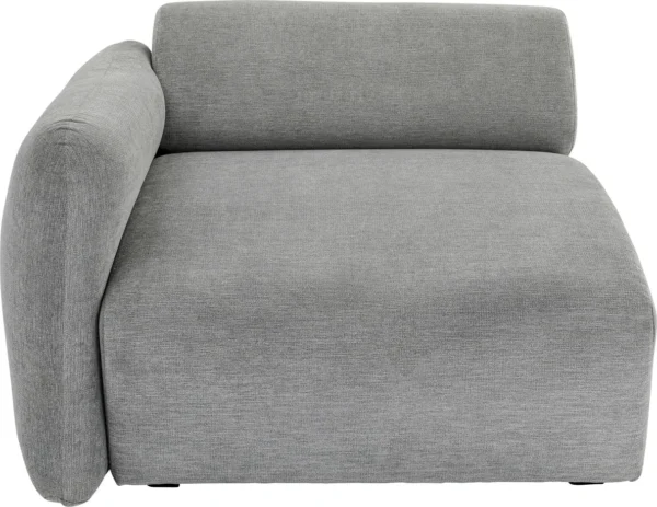 KARE DESIGN Lucca End Corner Elements Grey Left modul, 89 cm - grå stof og PVC
