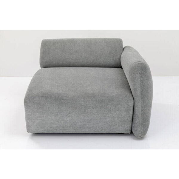 KARE DESIGN Lucca End Corner Elements Grey Right modul, 89 cm - grå stof og PVC
