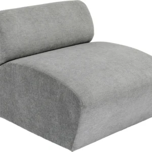 KARE DESIGN Lucca Middle Elements Grey modul, 76cm - grå stof og PVC