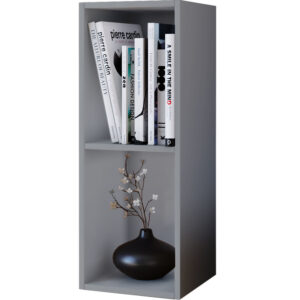 Mendas Mini reol, m. 1 hylde - grå træ(H:72cm x34cm x 30cm)