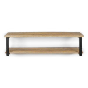 SPINDER DESIGN Rizzoli/Marco XL skohylde, m. 2 hylder - natur eg og sort stål (B:100)
