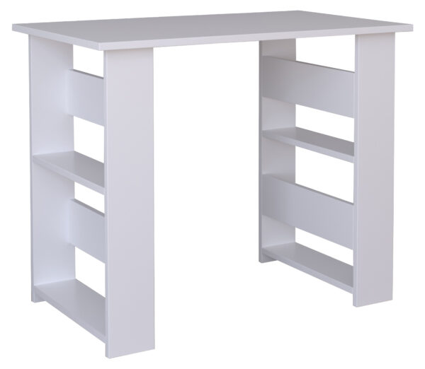 VCM NORDIC Efilo skrivebord, m. 4 rum - hvid træ (90x56)
