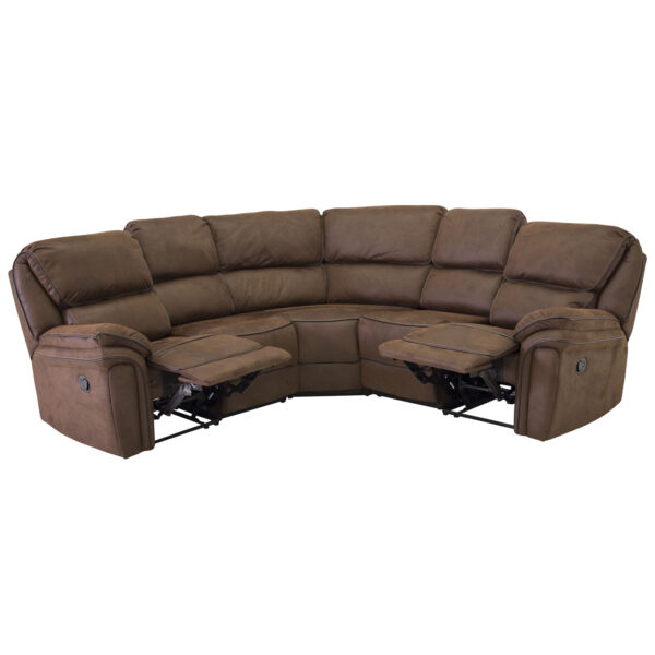 VENTURE DESIGN Saranda hjørnesofa, m. recliner - brun stof