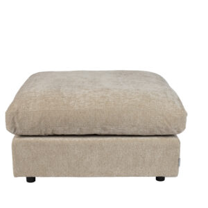 ZUIVER Sense fodskammel, kvadratisk - natur soft polyester og plast