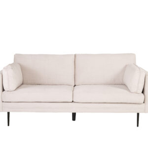 VENTURE DESIGN Boom 3 pers. sofa - beige fløjl og sort stål